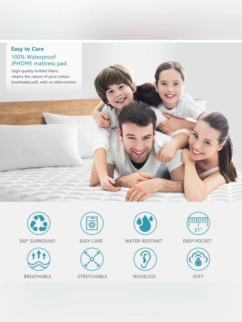 JPHome Quilted Waterproof mattress Protector California King NWT eBay